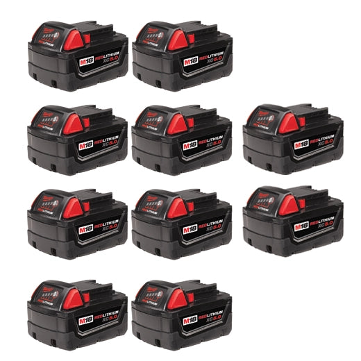 Milwaukee Batterie à capacité étendue M18™ REDLITHIUM™ XC5.0 (Pack de 10) 48-11-1851
