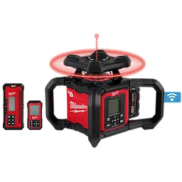 Milwaukee M18™ Red Exterior Dual Slope Rotary Laser Level Kit w/ Receiver & Remote 3704-21