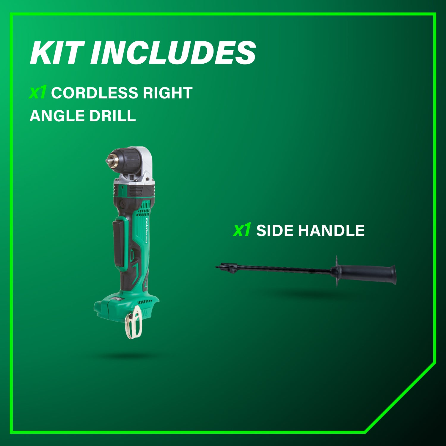 Metabo HPT Perceuse à angle droit 3/8 po 18 V Lithium‑ion (corps d'outil uniquement) | Metabo HPT DN18DSLQ4 DN18DSLQ4