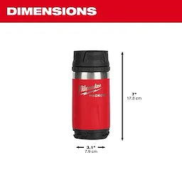 Milwaukee Bouteille isolée 12 oz PACKOUT™ avec couvercle à bec verseur 48-22-8391R