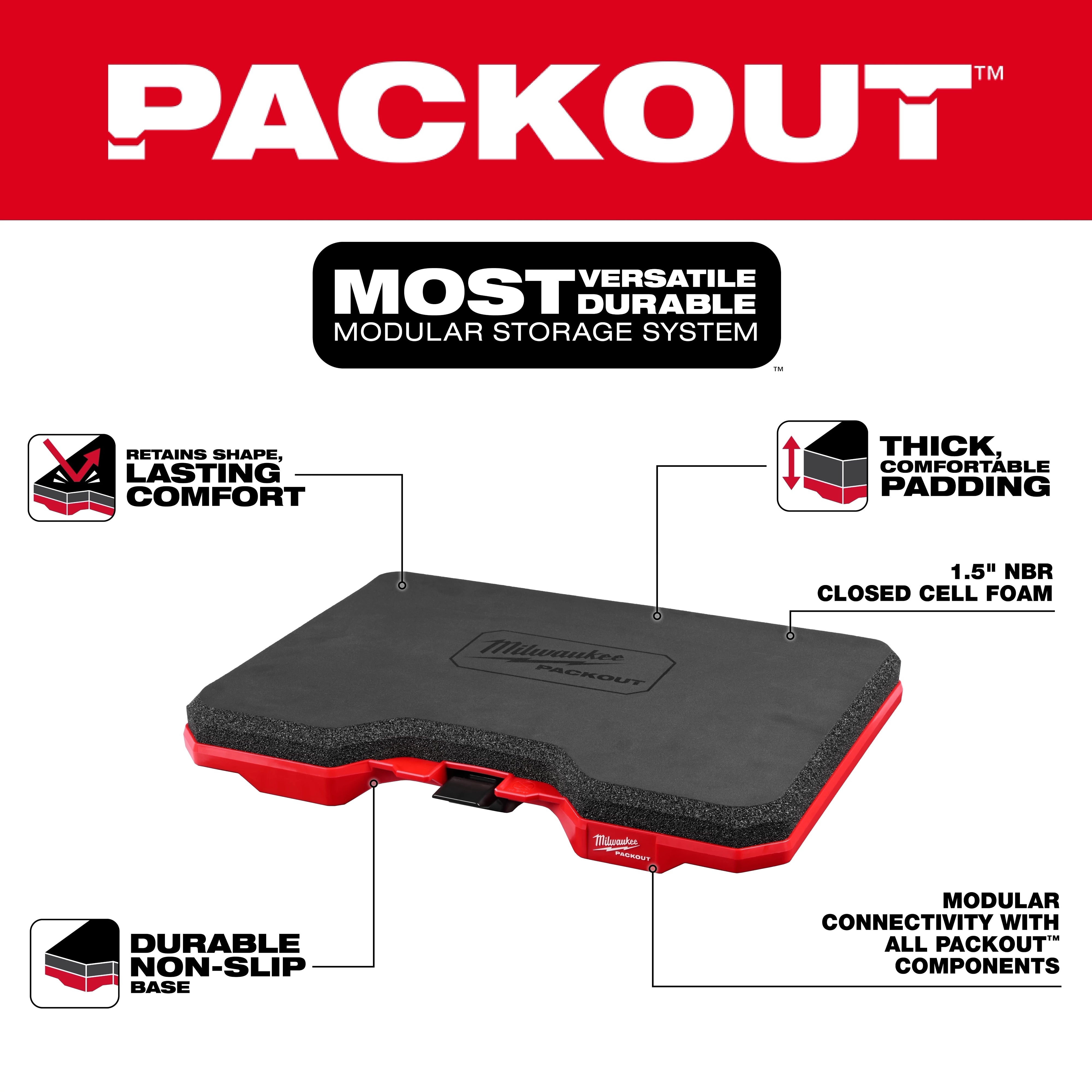 Milwaukee Coussin de Genouillage PACKOUT™ 48-73-6110
