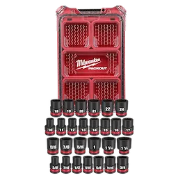 Milwaukee Set d'embouts SHOCKWAVE Impact Duty™ 1/2” Dr 27 pièces MM & SAE PACKOUT 49-66-6804