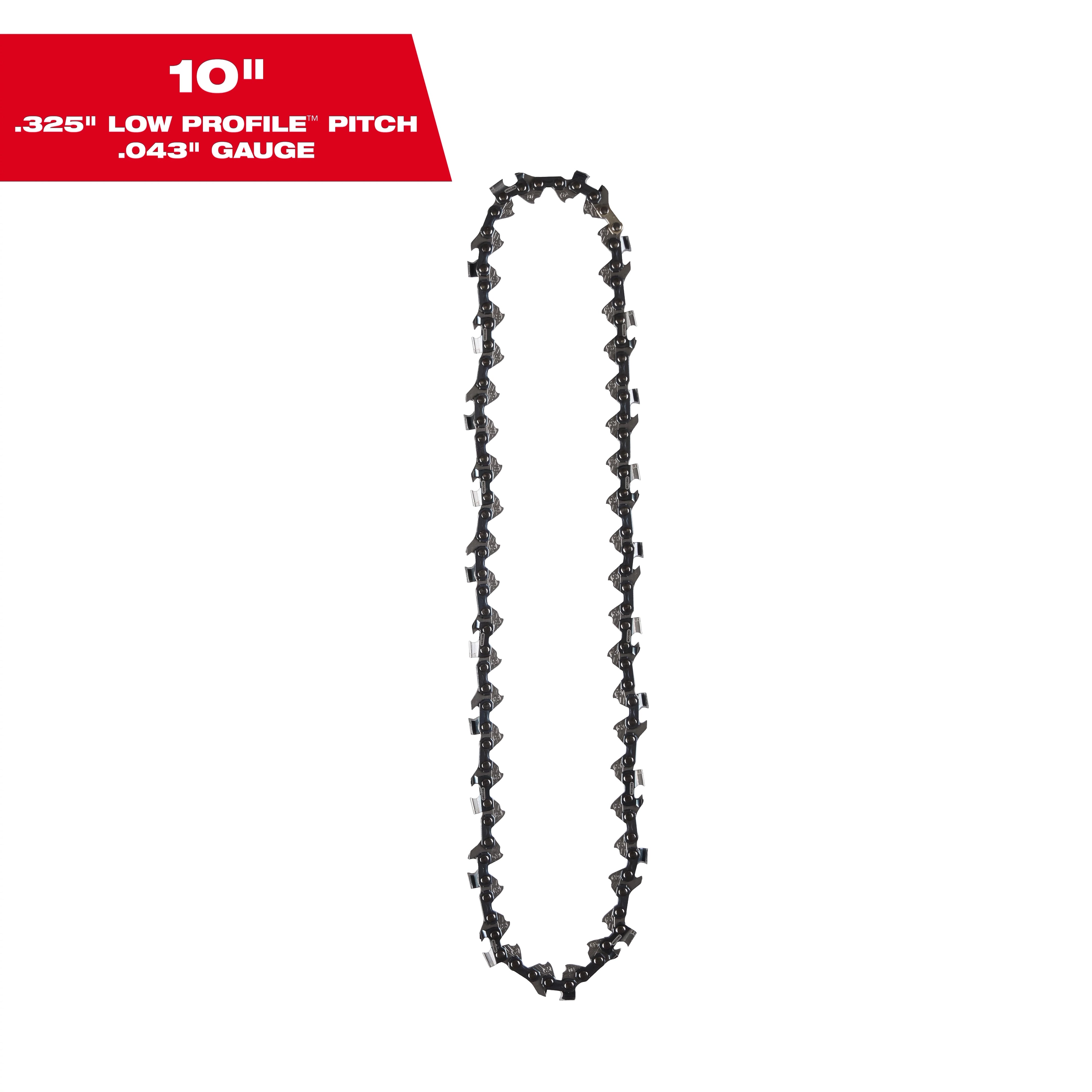 Milwaukee 10" .325" LOW PROFILE™ Pitch, .043" Gauge Saw Chain 49-16-2759