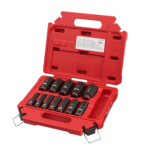 Milwaukee Ensemble de 12 douilles SHOCKWAVE Impact Duty™ 3/8" SAE profond à 6 points 49-66-7006