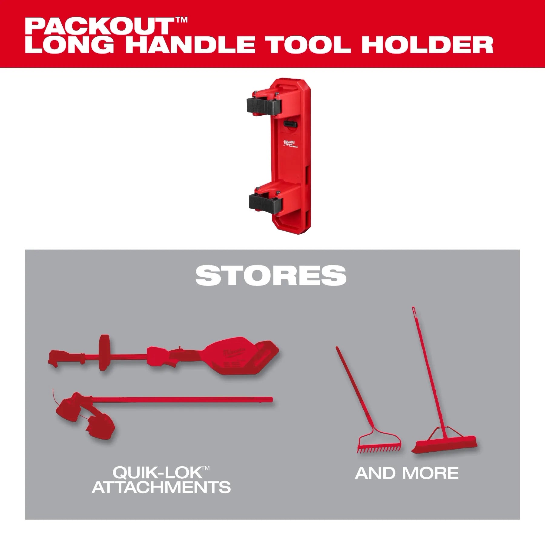 Milwaukee Porte‑outils à manche long PACKOUT™ 48-22-8348
