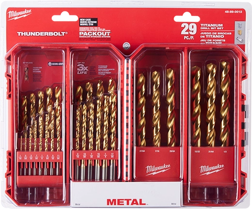 Milwaukee THUNDERBOLT® Titanium Drill Bit Set – 29PC 48-89-0012