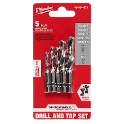 Milwaukee 5 Pc SHOCKWAVE™ Impact Metric Drill and Tap Bit Set 48-89-4875