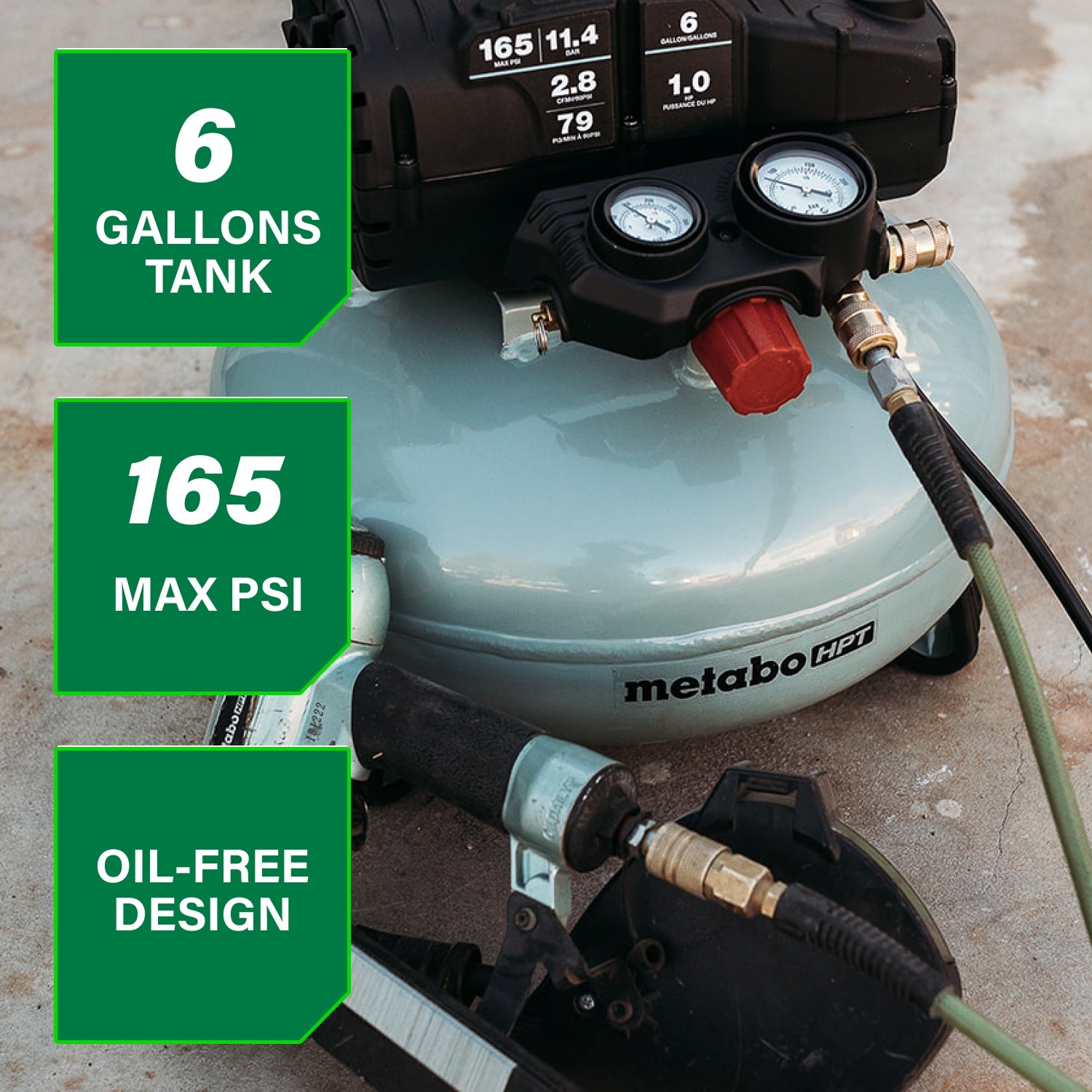 Metabo HPT 6-Gallon 165PSI Pancake Compressor EC711S
