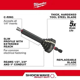 Milwaukee SHOCKWAVE™ Porte-foret d’alésage de conduit 48-32-2350