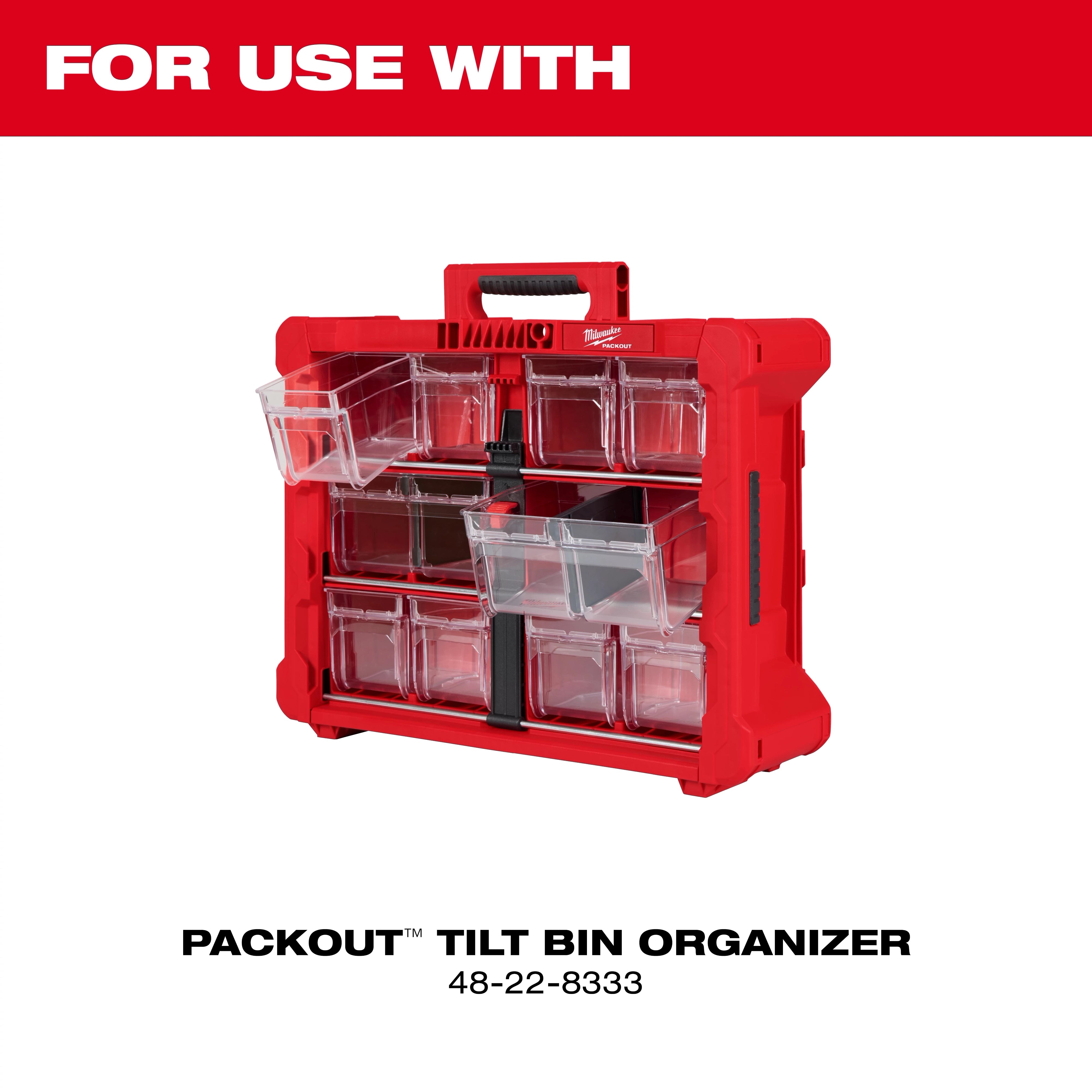 Milwaukee Grand bac pour l'organisateur de bacs inclinés PACKOUT™ 48-22-8434
