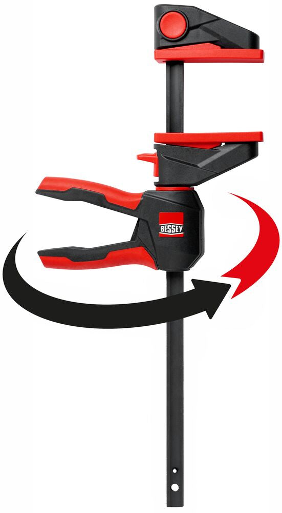 Bessey Serre-joints à gâchette, serre-joints à barre utilisables d'une seule main avec poignée rotative à 360°, 24po EHKL360-24