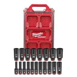 Milwaukee Ensemble de douilles SHOCKWAVE Impact Duty™ 3/8” Dr 19 pièces MM PACKOUT 49-66-6801
