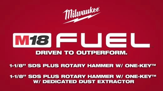 Milwaukee Marteau perforateur SDS Plus M18 FUEL™ 1-1/8" avec ONE-KEY™ 2915-20
