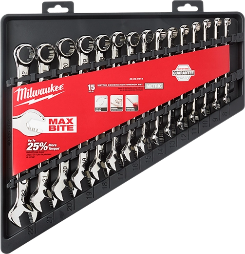 Milwaukee Set de clés mixtes 15 pièces - Métrique 48-22-9515