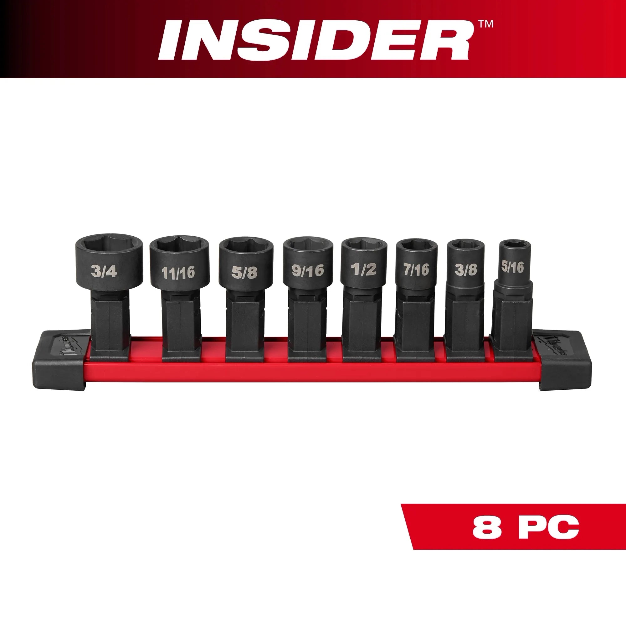 Milwaukee Ensemble de douilles SAE 8 pièces INSIDER™ Box Ratchet 49-16-1640