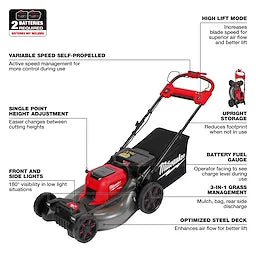 Milwaukee Tondeuse autoportée à double batterie M18 FUEL™ 21" 2823-20