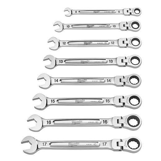 Milwaukee Clé à douille combinée à tête flexible métrique 7 pièces 48-22-9529