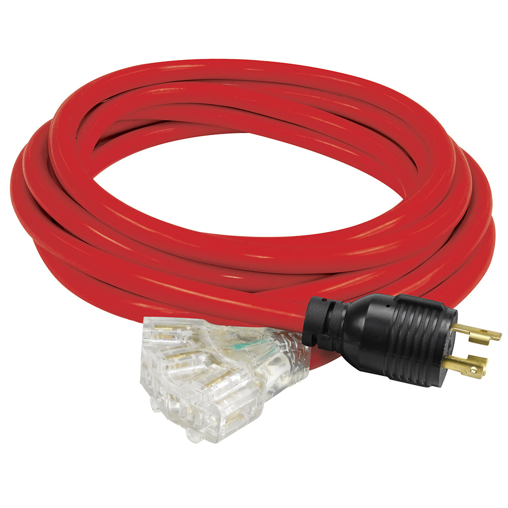 King Canada 25' GENERATOR EXTENSION CORD WITH TRI-TAP K-L530-25-3T
