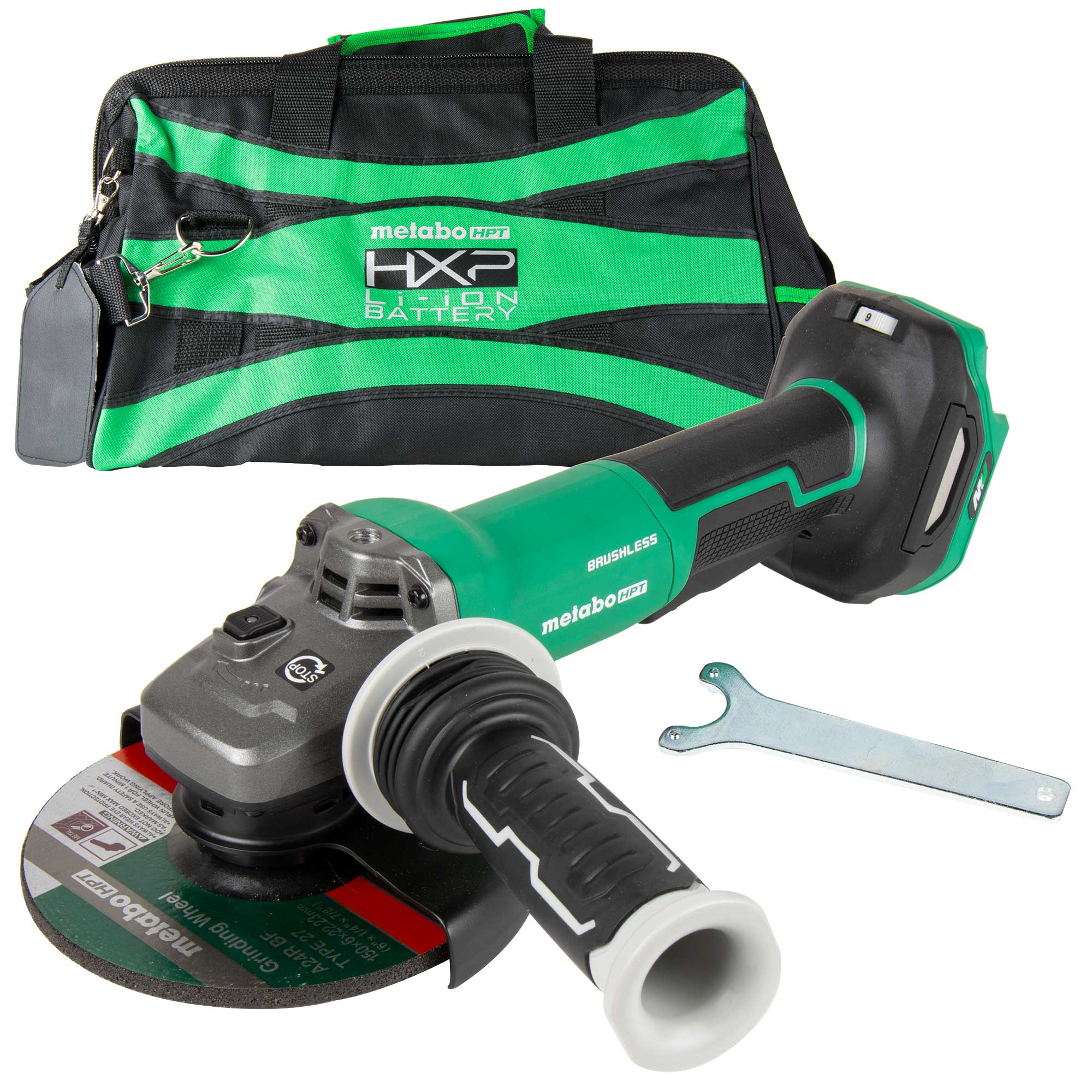 Metabo HPT Meuleuse d'angle sans fil 6" à vitesse variable avec interrupteur à palette, sans balais 36 V MultiVolt™ (corps uniquement) | Metabo HPT G3615DVFQ6 G3615DVFQ6