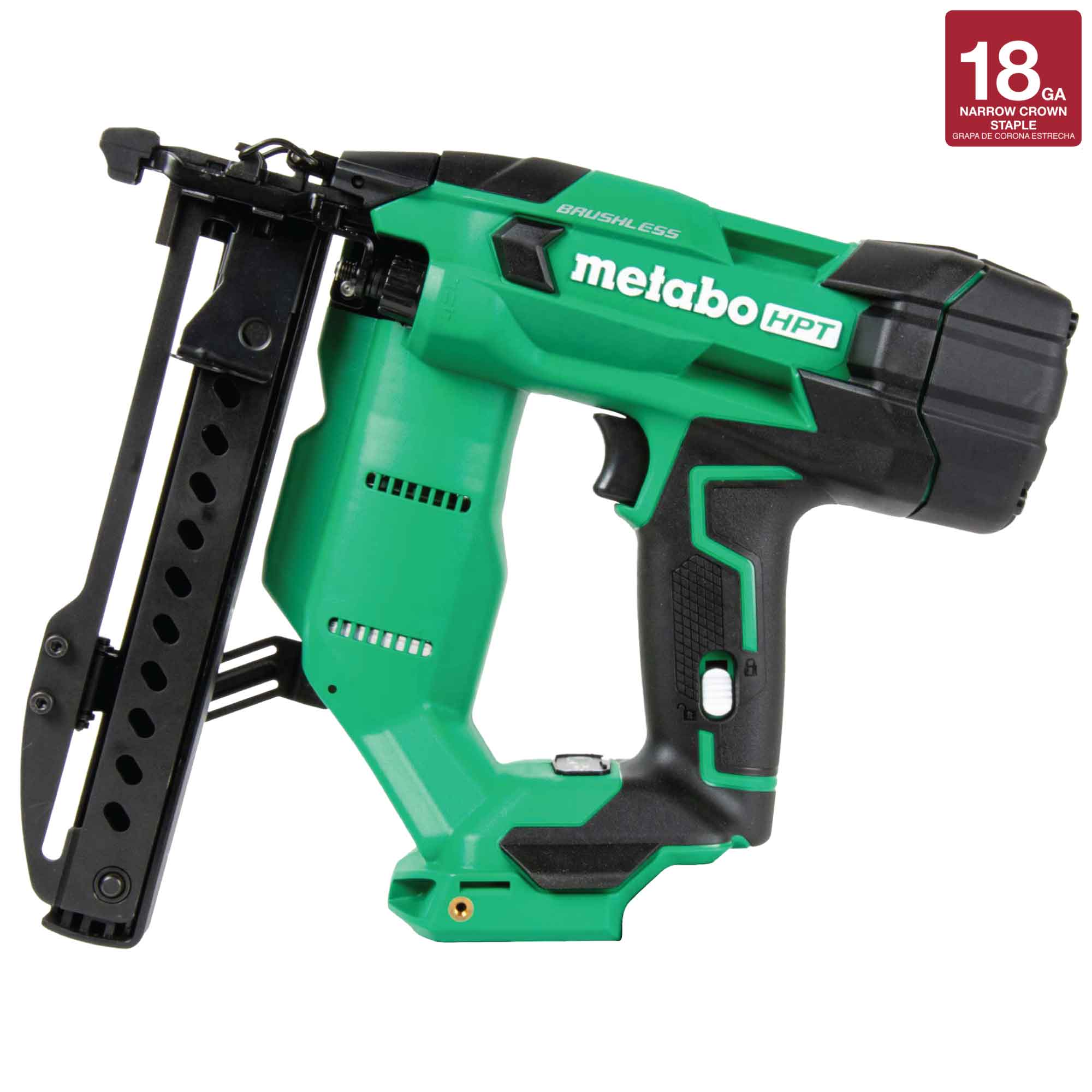 Metabo HPT Agrafeuse à couronne étroite 1/4" 18‑gauge 18 V MultiVolt™ sans balais (corps d'outil uniquement) N1804DAQ4