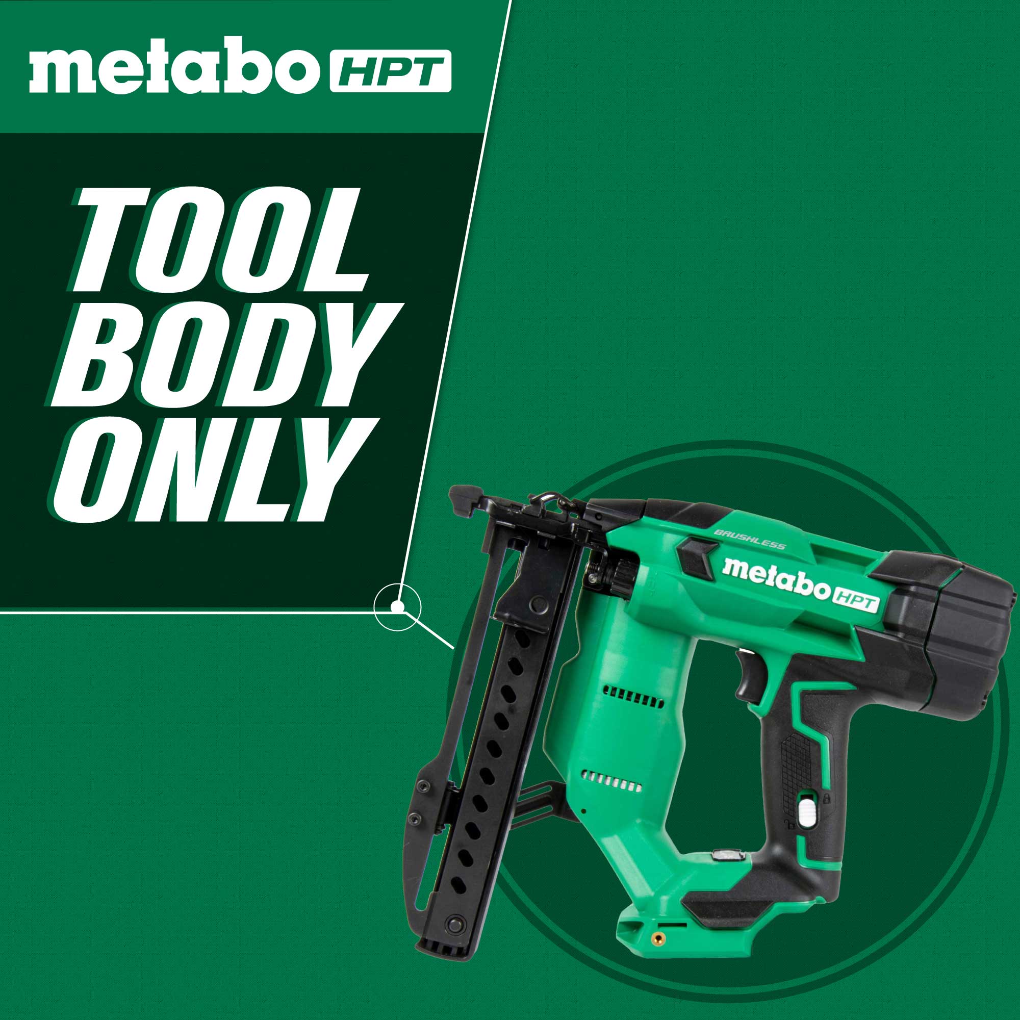 Metabo HPT Agrafeuse à couronne étroite 1/4" 18‑gauge 18 V MultiVolt™ sans balais (corps d'outil uniquement) N1804DAQ4