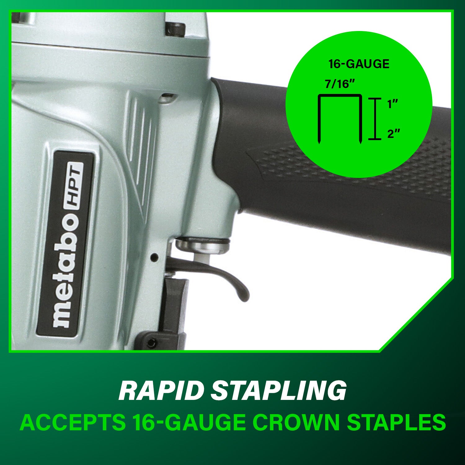 Metabo HPT 16 Gauge 7/16 Inch Standard Crown Stapler N5008AC2
