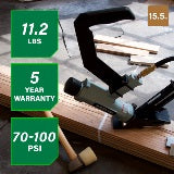 Metabo HPT Agrafeuse à plancher à couronne 1/2 pouce 15,5 gauge 2 pouces | Metabo HPT N5010AB N5010AB