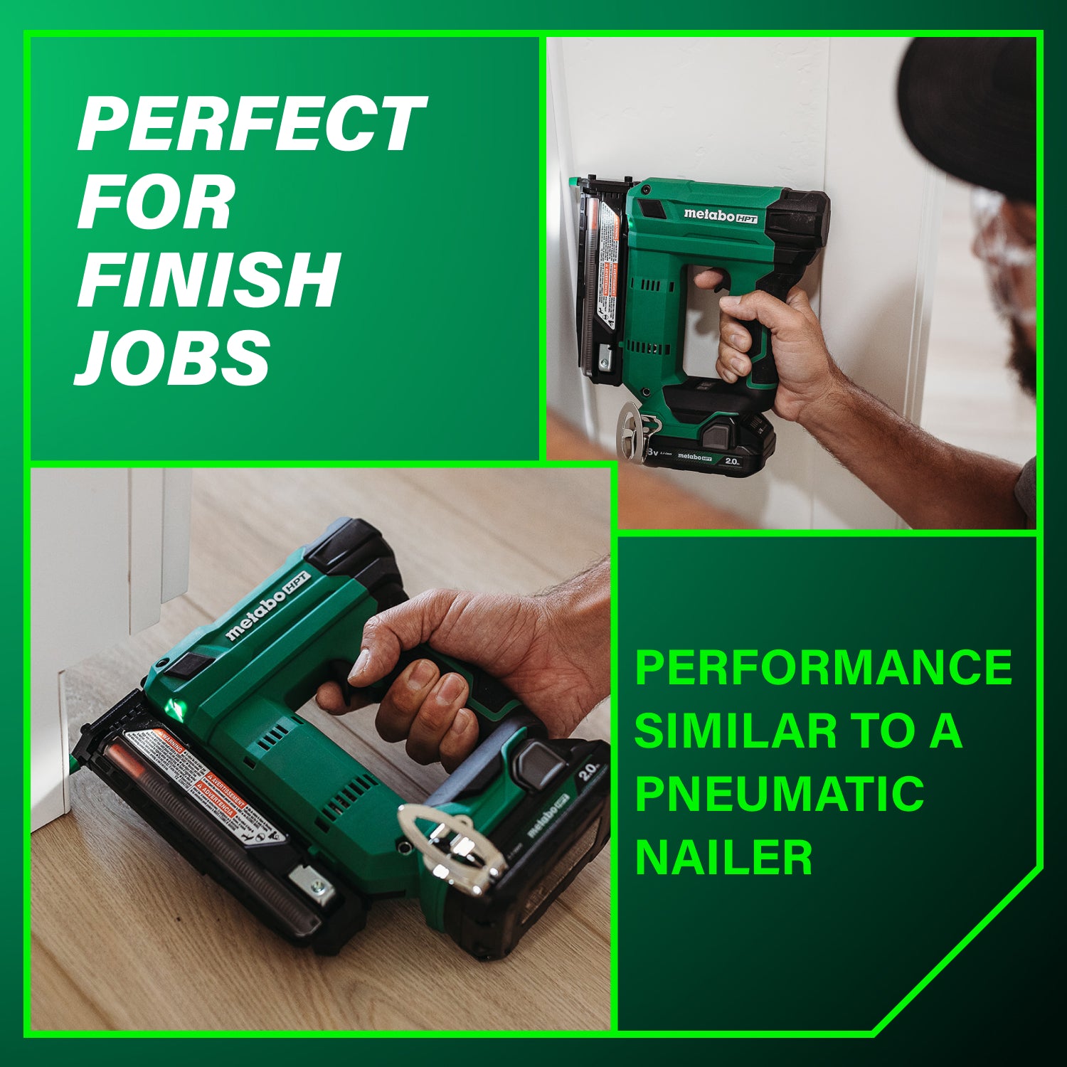 Metabo HPT Cloueuse à tête fine 23‑Gauge 18V MultiVolt™ (1×2,0 Ah) | Metabo HPT NP1835DA NP1835DA