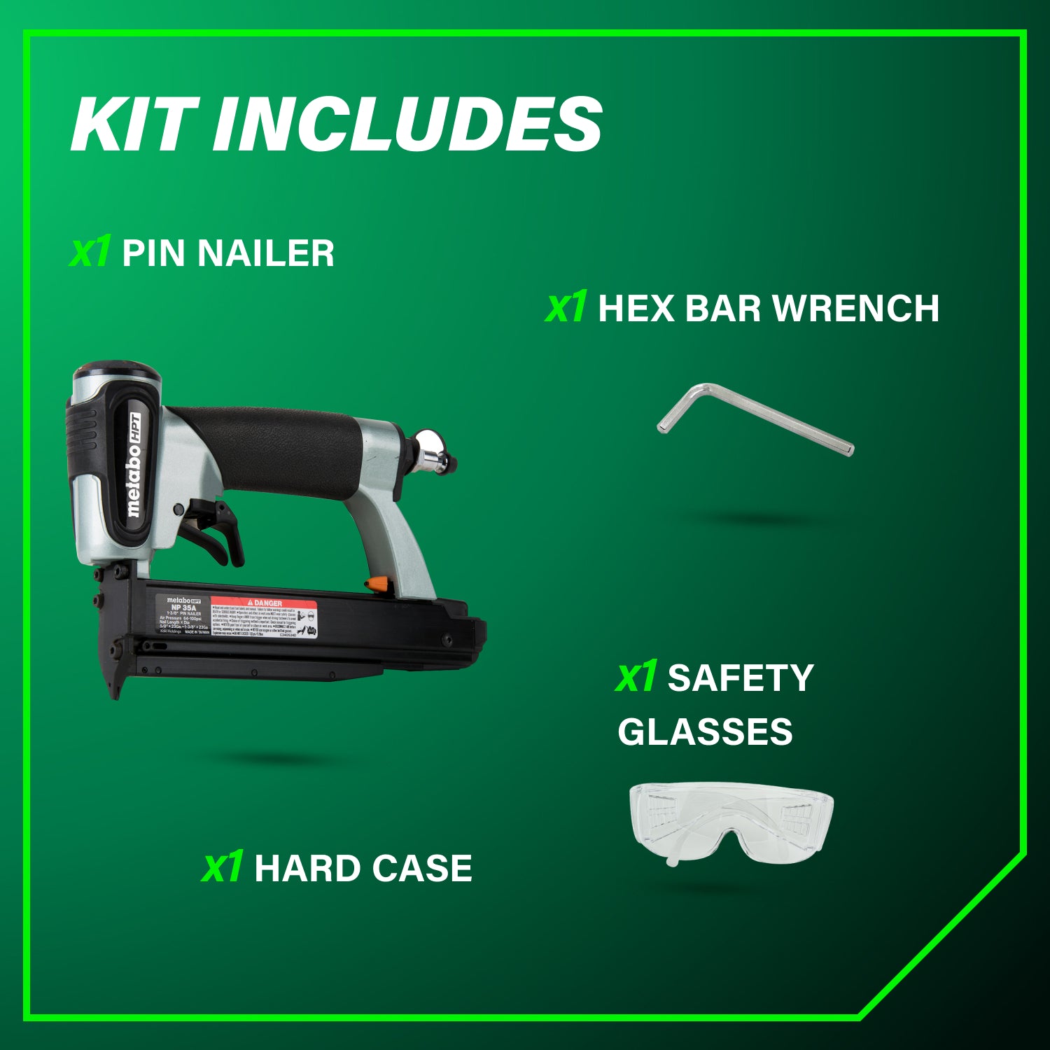 Metabo HPT 1-3/8 Inch 23 Gauge Micro Pin Nailer NP35A