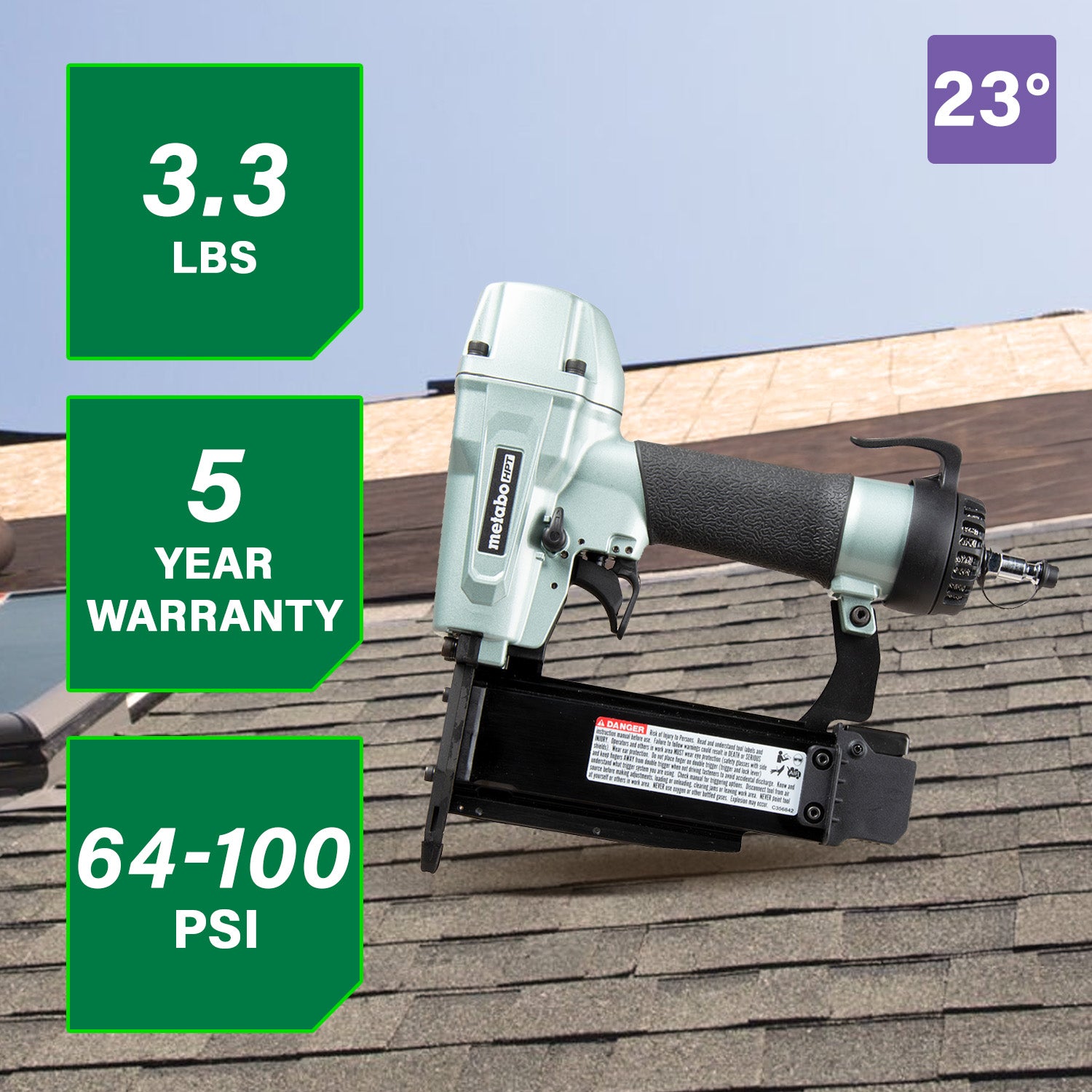 Metabo HPT Cloueuse à agrafes PRO calibre 23, 2 po | Metabo HPT NP50A NP50A