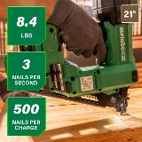 Metabo Cloueuse à cadre à bande plastique 21° 3-1/2" sans fil 18 V MultiVolt (1×4,0 Ah) | Metabo HPT NR1890DRA NR1890DRA