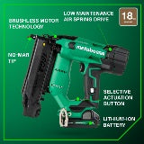 Metabo HPT Cloueuse à agrafes compacte 18‑gauge brushless MultiVolt™ 18V (1x2.0Ah) NT1850DFT