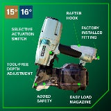 Metabo HPT 3 Inch Siding/Light Framing (Sheathing) Coil Nailer NV75A5