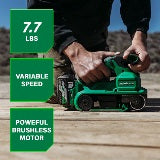 Metabo HPT Ponceuse à bande 3" x 21" sans fil à balais 36V MultiVolt™ (corps d'outil uniquement) | Metabo HPT SB3608DAQ4 SB3608DAQ4
