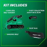 Metabo HPT Ponceuse à bande 3" x 21" sans fil à balais 36V MultiVolt™ (corps d'outil uniquement) | Metabo HPT SB3608DAQ4 SB3608DAQ4