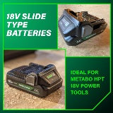 Metabo HPT Kit batterie 18 V Lithium‑Ion 2,0 Ah avec indicateur de charge / chargeur | Metabo HPT UC18YKSLS UC18YKSLS