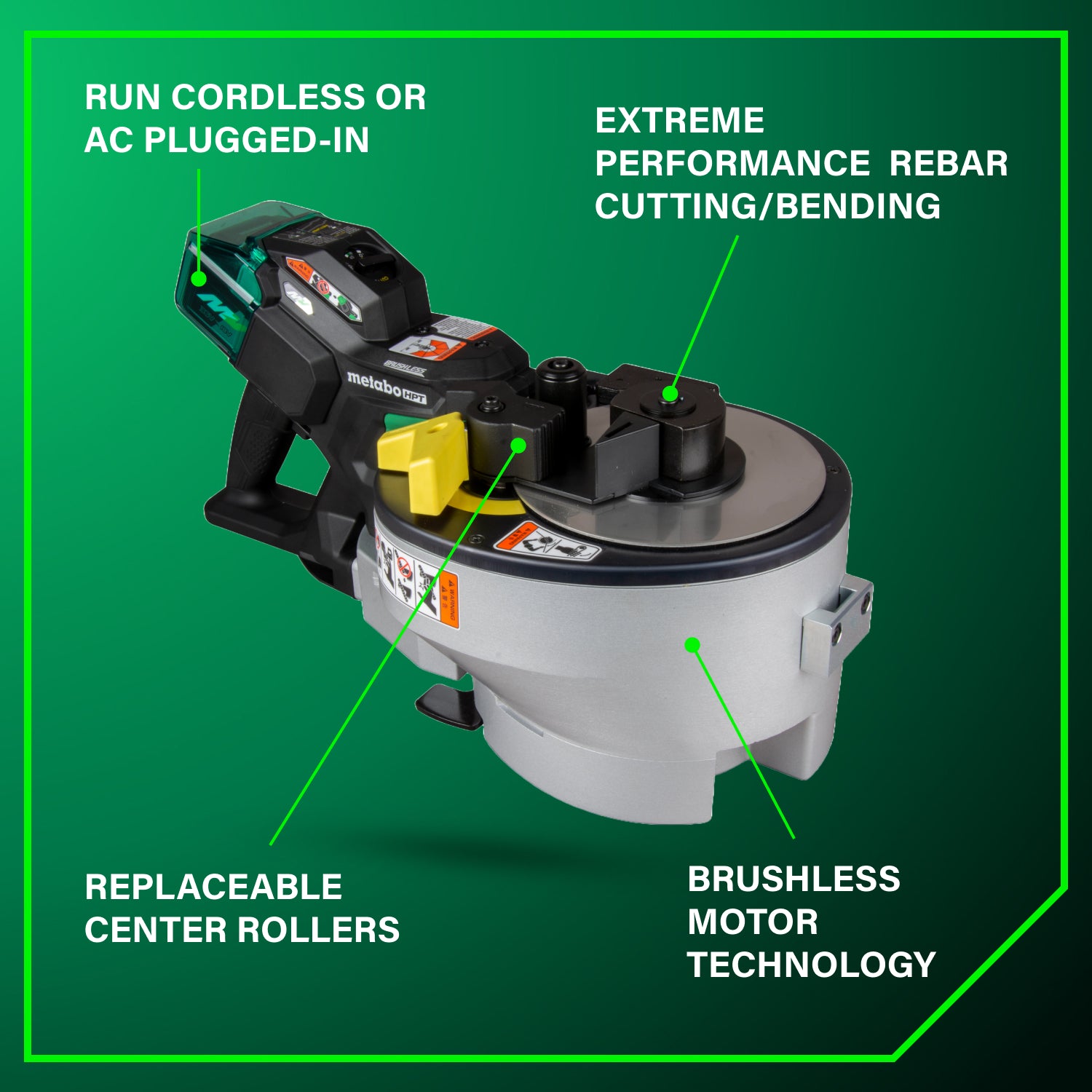 Metabo HPT Plieuse/coupeur à armature 36 V MultiVolt™ sans balais, batteries 4,0 Ah x 2 | Metabo HPT VB3616DA VB3616DA