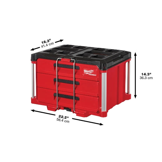 Milwaukee Boîte à outils à 3 tiroirs PACKOUT™ 48-22-8443