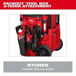 Milwaukee Accessoire à 3 crochets pour boîte à outils PACKOUT™ 48-22-8606