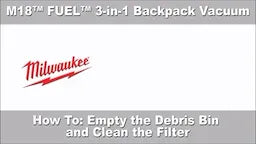 Milwaukee M18 FUEL Aspirateur à dos 3‑en‑1 0885-20