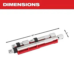 Milwaukee Ensemble de 3 rallonges à prise 1/2" verrouillantes 48-22-9362