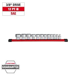 Milwaukee Set de douilles SAE 12 points 12 pièces 3/8" drive 48-22-9420