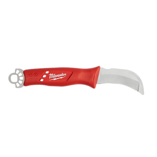 Milwaukee Couteau à bec émoussé de lineman avec anneau STICKWORK™ 3en1 48-22-1923