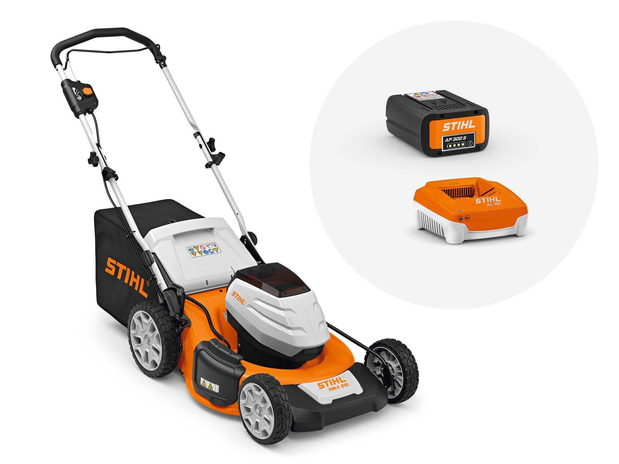 STIHL RMA 510 Ensemble avec AP 300 S et chargeur AL 301 63722000038