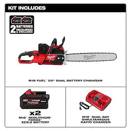 Milwaukee Kit tronçonneuse à double batterie M18 FUEL™ 20" 2827-22
