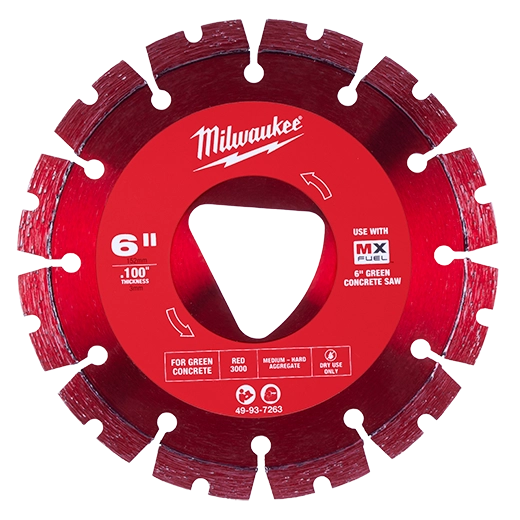 Milwaukee Lame diamantée violette 6” x .100” pour béton vert 49-93-7264