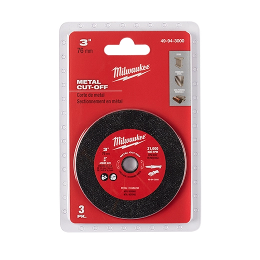 Milwaukee Roue de coupe en métal 3" 3PK 49-94-3000