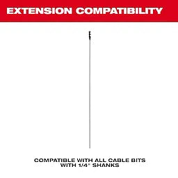 Milwaukee MILWAUKEE® Extension flexible d'embout câble 1/4” x 52,5" 48-13-8124