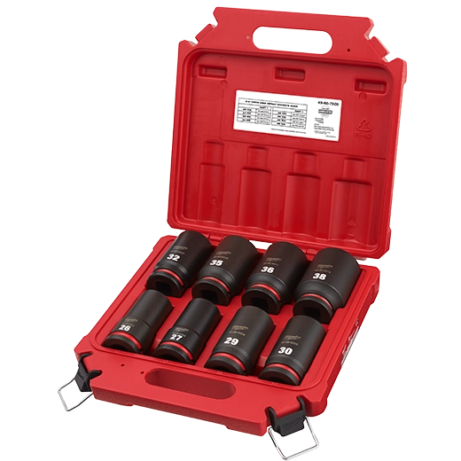 Milwaukee Set de douilles métriques profondes 6 points 3/4" Drive 8 pièces SHOCKWAVE Impact Duty™ 49-66-7020