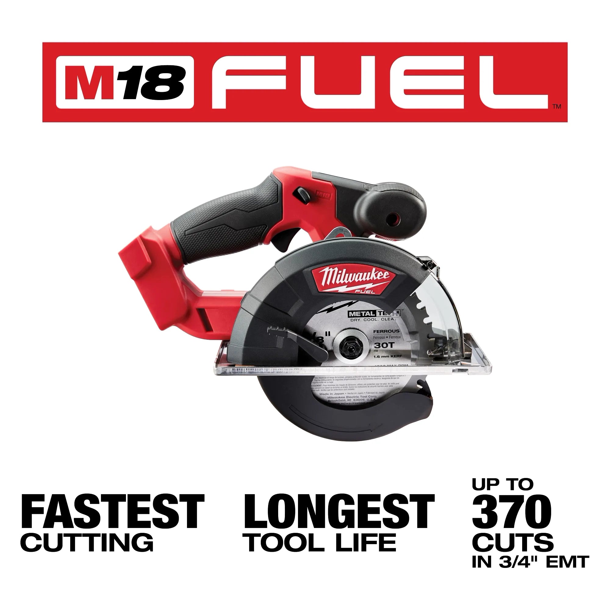 Milwaukee Scie circulaire de coupe métal M18 FUEL™ (outil seul) 2782-20